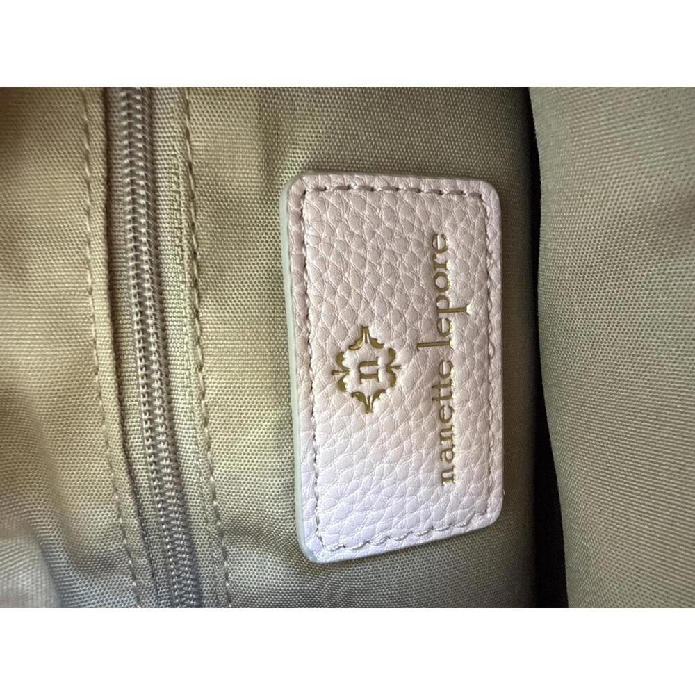 Nanette Lepore Pink & Gold Faux Zip Close Leather Compact Shoulder Bag - Picture 3 of 8